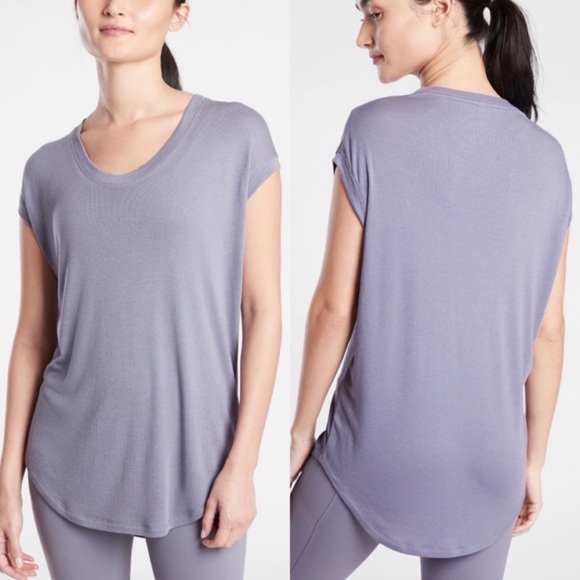 Athleta Tops - NWT ATHLETA Cloudlight Rib Stratus Tee Purple